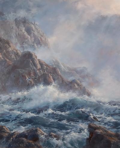Robert Wee Crashing Waves on the Rocks