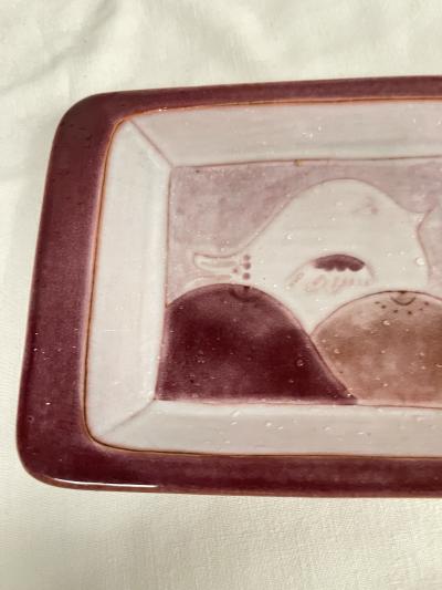 Robert and Jean Cloutier 1980s Studio pottery ceramic vide poche by Cloutier