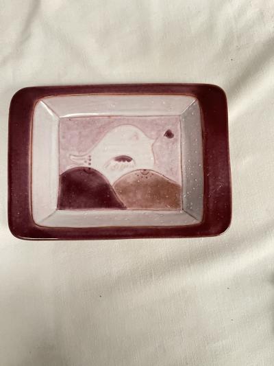 Robert and Jean Cloutier 1980s Studio pottery ceramic vide poche by Cloutier