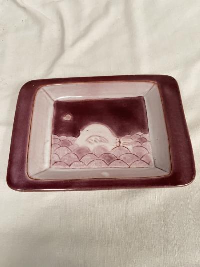 Robert and Jean Cloutier 1980s Studio pottery ceramic vide poche by Cloutier