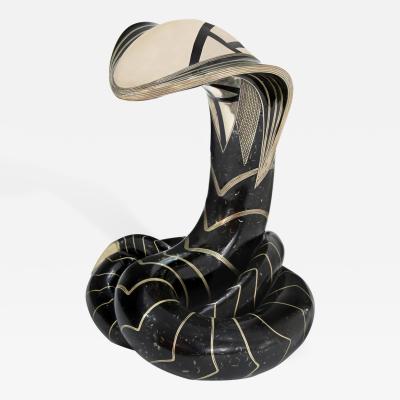 Roberto Estevez Exquisite Cobra Sculpture by Roberto Estevez