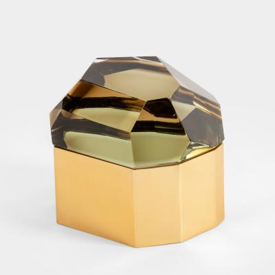 Roberto Giulio Rida Diamante Murano Glass Box by Roberto Rida