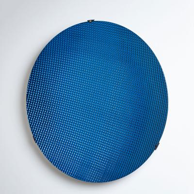 Roberto Giulio Rida Large Concave Disc in Blue Glass by Roberto Giulio Rida Italy