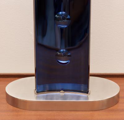 Roberto Giulio Rida Pair of Blue Glass Table Lamps designed by Roberto Giulio Rida Italy