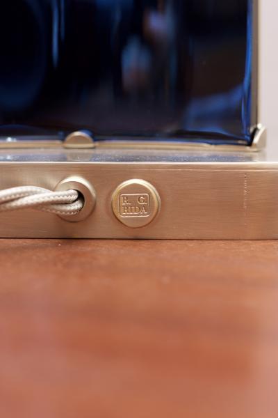 Roberto Giulio Rida Pair of Blue Glass Table Lamps designed by Roberto Giulio Rida Italy