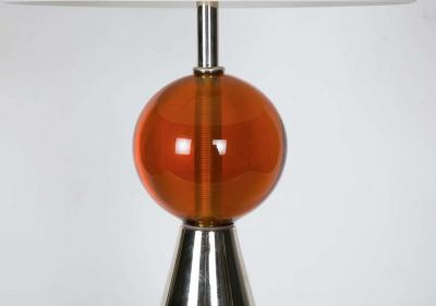 Roberto Giulio Rida Pair of lamps with opaline shade