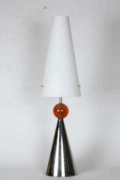 Roberto Giulio Rida Pair of lamps with opaline shade
