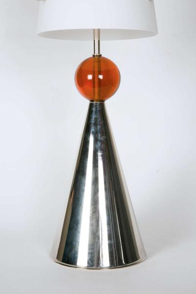 Roberto Giulio Rida Pair of lamps with opaline shade