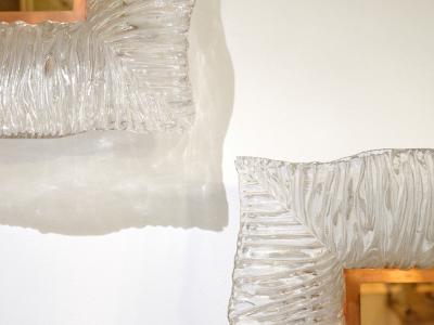 Roberto Giulio Rida Pair of mirrors with Venini glass frame Roberto Giulio Rida
