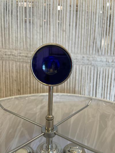 Roberto Giulio Rida Roberto Giulio Rida for Lorin Marsh Blue Mirrored Table Lamp
