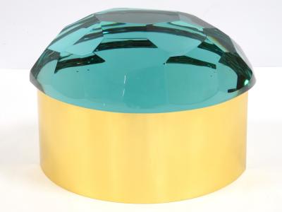 Roberto Giulio Rida Tartarugh box in glass and brass Roberto Giulio Rida