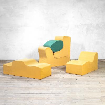 Roberto Matta Sebastian Matta Modular Living Room model Malitte in Foam 60s