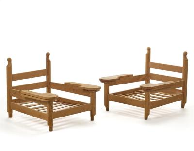 Roberto Menghi Rare Large Armchairs by Roberto Menghi