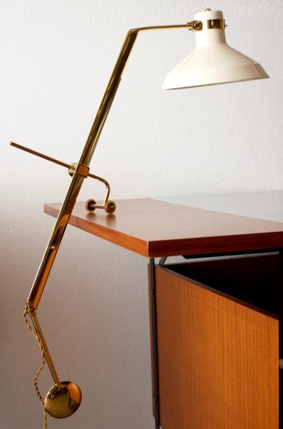 Roberto Menghi Rare Libra Lux Table Lamp by Roberto Menghi for Lamperti Co Italy 1948