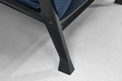 Roberto Menghi Roberto Menghi Hall Armchair for Arflex Upholstered in Blue Mohair Italy 1958