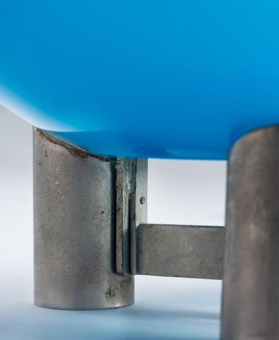 Roberto Menghi Roberto Menghi blue glass table lamp for Venini Italy 1968