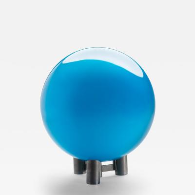 Roberto Menghi Roberto Menghi blue glass table lamp for Venini Italy 1968
