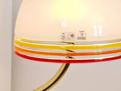 Roberto Pamio Roberto Pamio Febo Wall Lamps Sconces Brass Murano Glass Leucos Italy 1970s