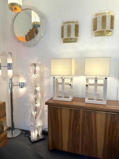 Roberto Renzi Contemporary Pair of Labyrinth Ceramic Lamps by Roberto Renzi Italy