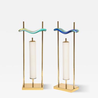 Roberto Rida Maniglie Venini Table Lamps by Roberto Giulio Rida