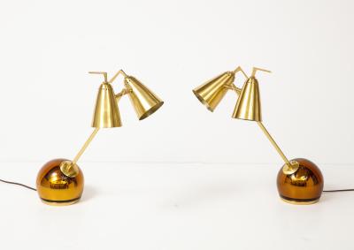 Roberto Rida Pair of Seguso Doppio Table Lamps by Roberto Giulio Rida