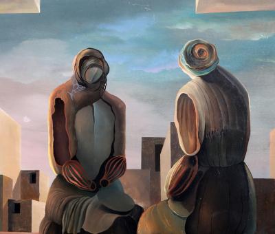 Roberto Soto Surrealist City Scene