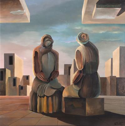 Roberto Soto Surrealist City Scene