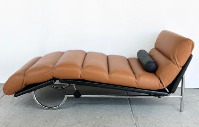 Roberto Tapinassi Maurizio Manzoni Roberto Tapinassi Dema Firenze Leather Chaise Longues Rataplan 1980s