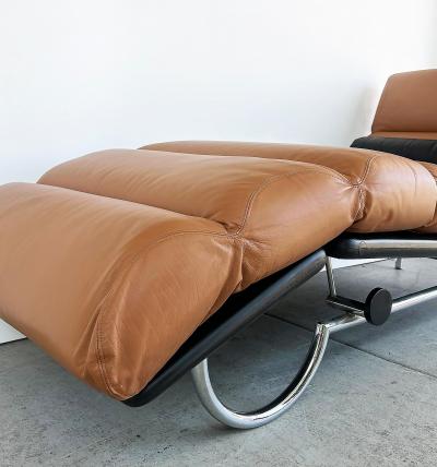Roberto Tapinassi Maurizio Manzoni Roberto Tapinassi Dema Firenze Leather Chaise Longues Rataplan 1980s