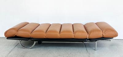 Roberto Tapinassi Maurizio Manzoni Roberto Tapinassi Dema Firenze Leather Chaise Longues Rataplan 1980s