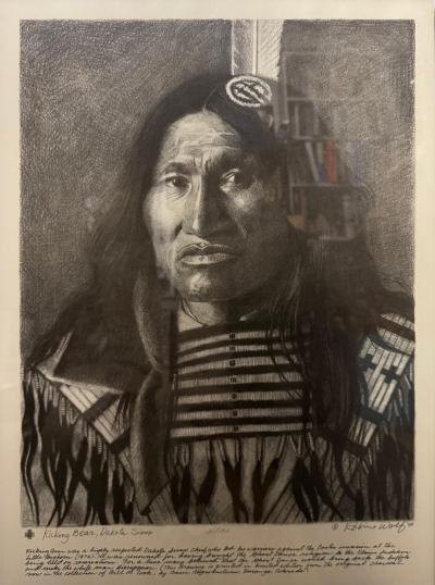 Robin Wolf Lithograph Kicking Bear Dakota Sioux 31 150