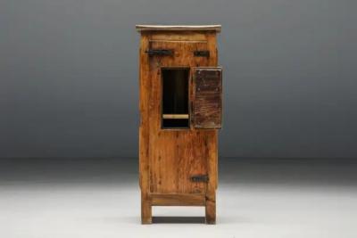 Robust Cabinet Confiturier Artisan Solid Wood French Craftsmanship ca 1900