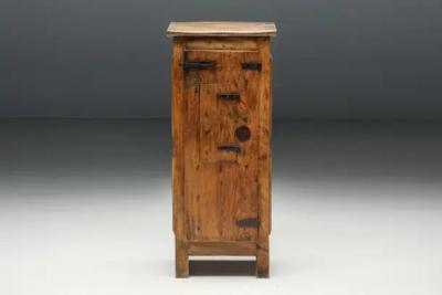 Robust Cabinet Confiturier Artisan Solid Wood French Craftsmanship ca 1900