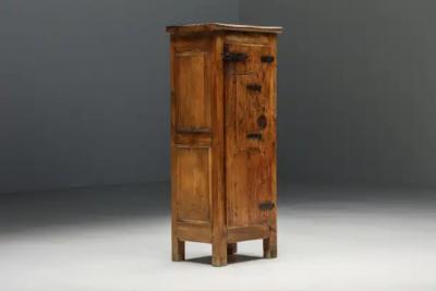 Robust Cabinet Confiturier Artisan Solid Wood French Craftsmanship ca 1900