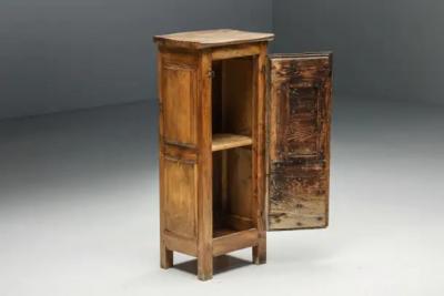 Robust Cabinet Confiturier Artisan Solid Wood French Craftsmanship ca 1900