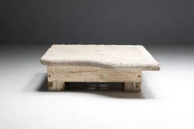 Robust Farm Stone Coffee Tables Italy 19th Century