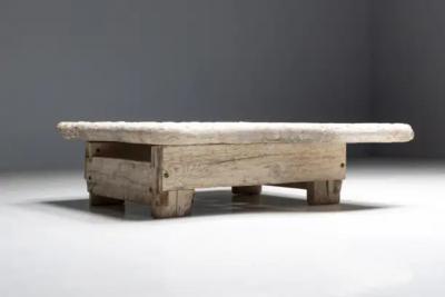 Robust Farm Stone Coffee Tables Italy 19th Century