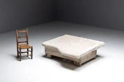 Robust Farm Stone Coffee Tables Italy 19th Century