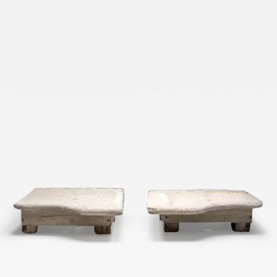 Robust Farm Stone Coffee Tables Italy 19th Century
