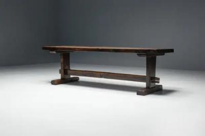 Robust Travail Populaire Farm Table France 19th Century