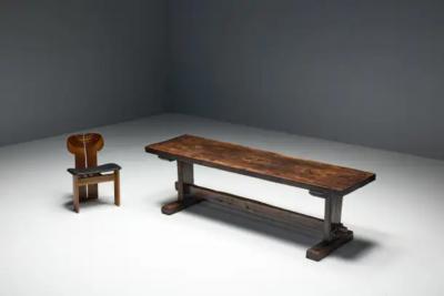 Robust Travail Populaire Farm Table France 19th Century