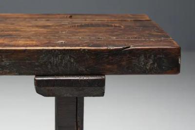 Robust Travail Populaire Farm Table France 19th Century