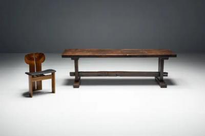 Robust Travail Populaire Farm Table France 19th Century