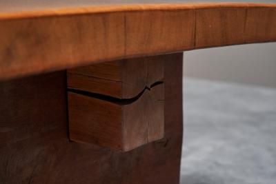Robust Wabi Sabi Coffee Table in Solid Wood 1960s