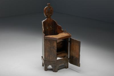 Robust Wooden Childrens Chair 19 20th Century