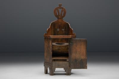 Robust Wooden Childrens Chair 19 20th Century