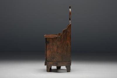 Robust Wooden Childrens Chair 19 20th Century