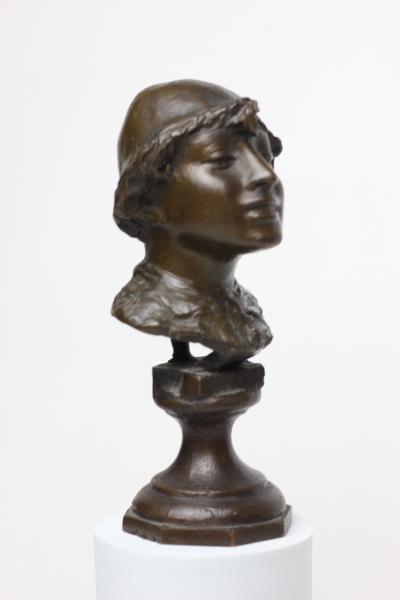 Rocco Milanese Expressionist Miniature Head Bust of Young Man by Rocco Milanese 1900 Italy