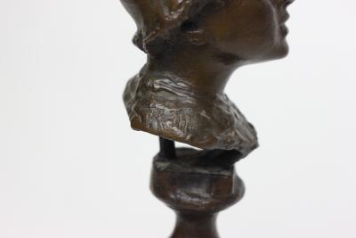 Rocco Milanese Expressionist Miniature Head Bust of Young Man by Rocco Milanese 1900 Italy