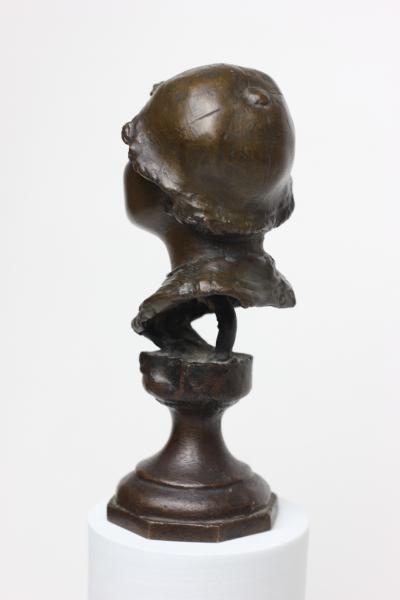 Rocco Milanese Expressionist Miniature Head Bust of Young Man by Rocco Milanese 1900 Italy